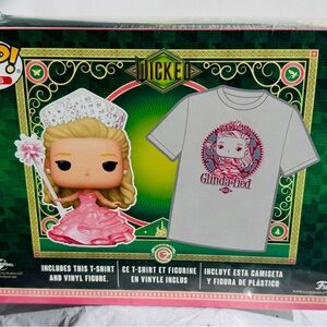 Funko Wicked Glinda Pink Pop and Gray T-Shirt Set